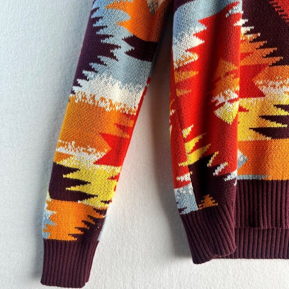 Sun Stone Mens Sweater Small Ranger Aztec Western Turtle Neck Knit Tribal Boho - Picture 4 of 14